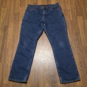 Realtree Insulated Quilted Lined Jeans Men’s 34x32 Blue Hunting Workwear Warm
